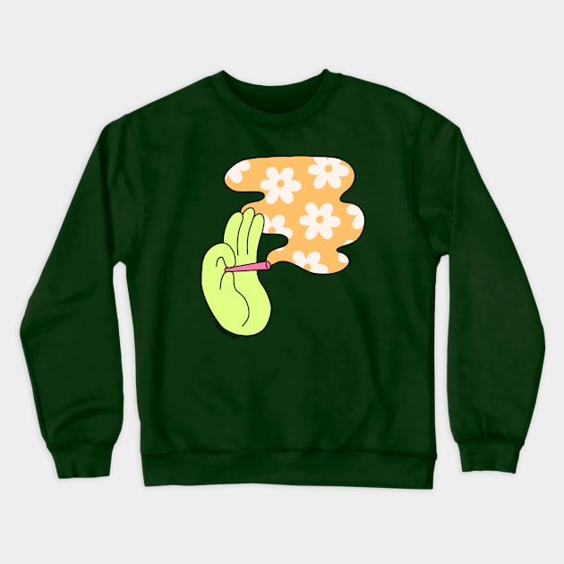 Flower Power - The Peach Fuzz Crewneck Sweatshirt by ThePeachFuzz
